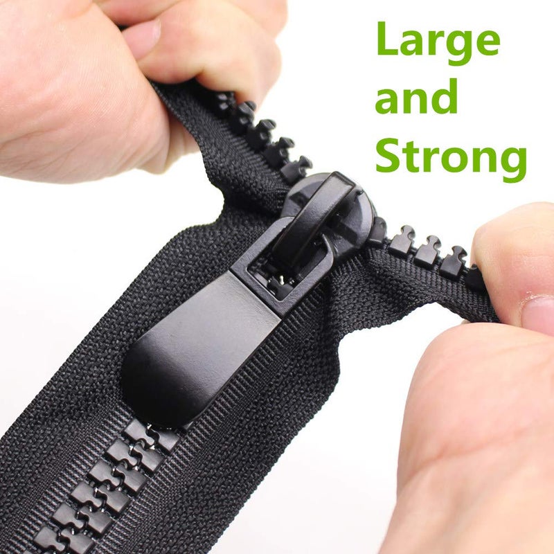 YaHoGa #15 30" Super Large Two Way Separating Plastic Zippers for Sewing, Parka, Winter Coat Heavy Duty Zippers Bulk (Huge Size) - Image 4